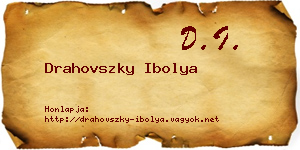Drahovszky Ibolya névjegykártya
